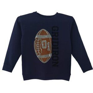 Hanes FreshIQ Gridiron Football Graphic Sweatshirt M Medium Navy Blue